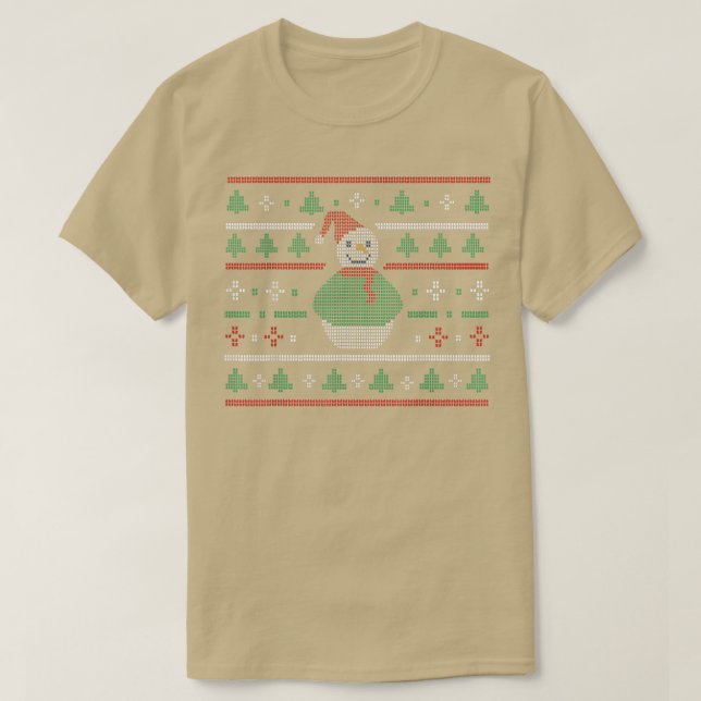 Christmas Snowman Ugly Christmas Sweater  (Design Front)