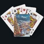 Christmas Snowman Village Poker Cards<br><div class="desc">Transform your game nights into a winter wonderland with our enchanting Christmas Snowman Village Playing Cards! This festive deck features adorable snowman illustration set in a charming village, perfect for bringing holiday cheer to your card games or as a delightful collectible. These cards are a miniature work of art, capturing...</div>