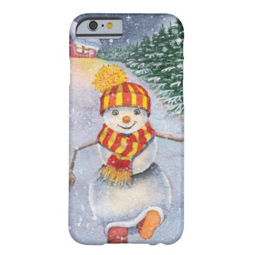 Christmas snowman walking barely there iPhone 6 case