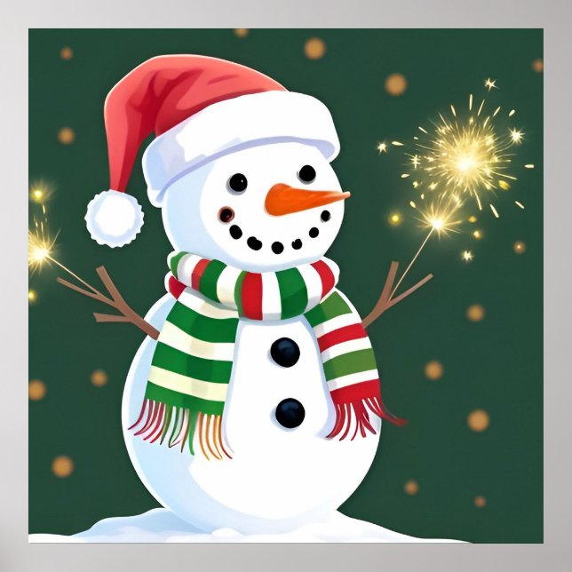 Christmas Snowman Wall Decor For Kids Room (Front)