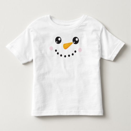 Christmas Snowman White Snowman Carrot Nose Toddler T_shirt