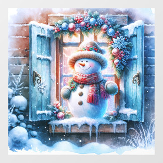 Christmas Snowman Window Cling