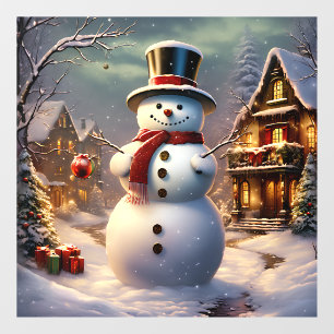 Christmas Snowman Window Cling