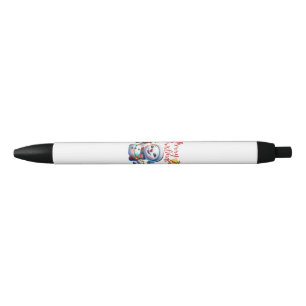 Christmas Snowman with Bells Festive Holiday Art Pen