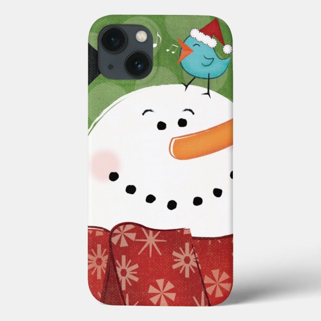 Christmas Snowman with Bird Case-Mate iPhone Case (Back)