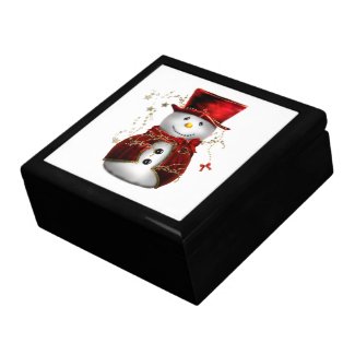 Christmas Snowman with Red Hat