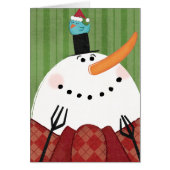 Christmas Snowman with Singing Bird (Front)