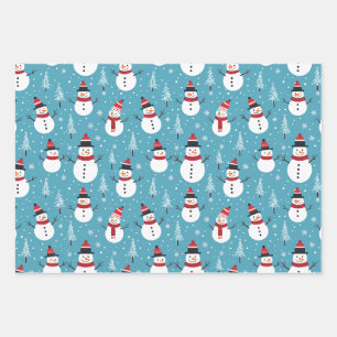 Christmas Snowman Wrapping Paper