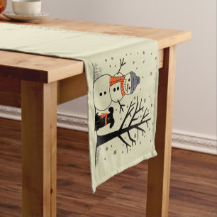 Christmas Snowman Xmas Dog Winter Short Table Runner