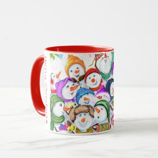 Christmas Snowmans Mug (Front Left)