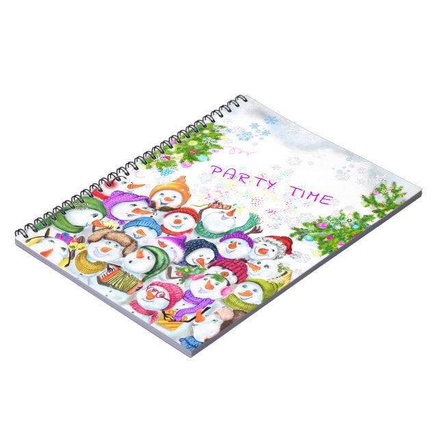Christmas Snowmans Notebook (Left Side)