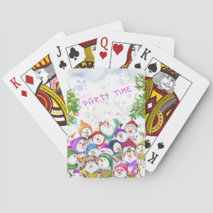 Christmas Snowmans Playing Cards