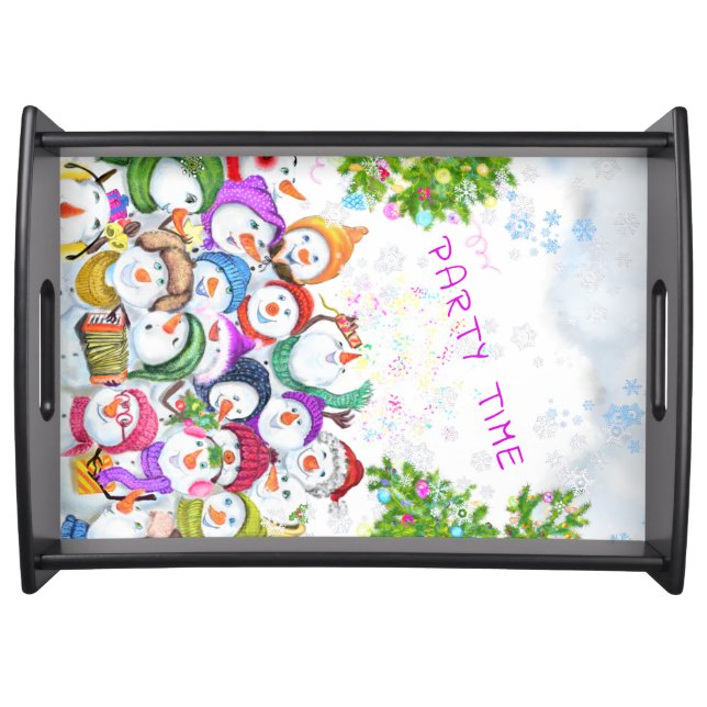 Christmas Snowmans Serving Tray (Front)