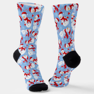 Christmas Snowmen, Candycanes and Snowflakes Socks