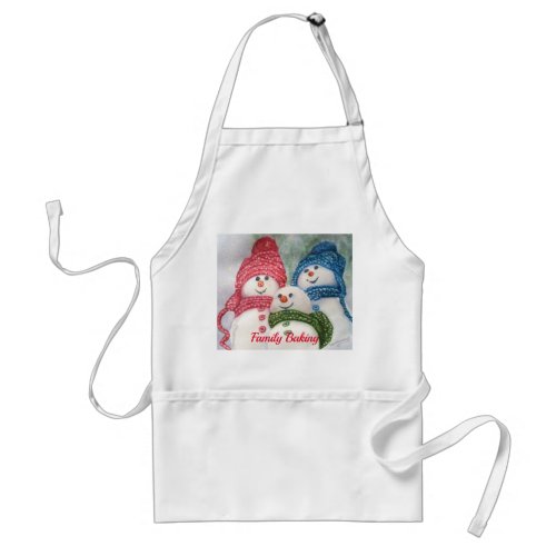 CHRISTMAS SNOWMEN FAMILY ADULT APRON