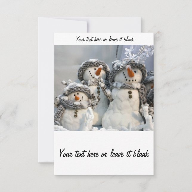 Christmas snowmen invitation (Front)