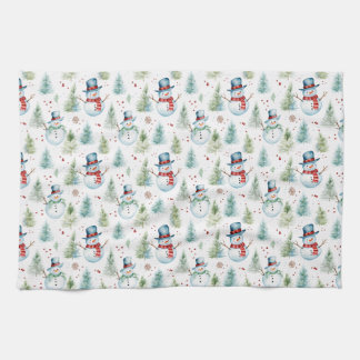 Christmas Snowmen Kitchen Towel