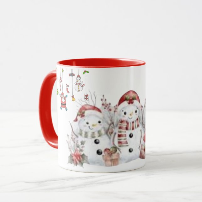 Christmas Snowmen mug (Front Left)