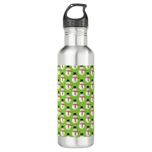 Christmas Snowmen Pattern Stainless Steel Water Bottle