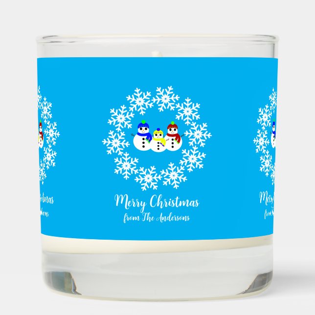 Christmas Snowmen Scented Candle (Right)