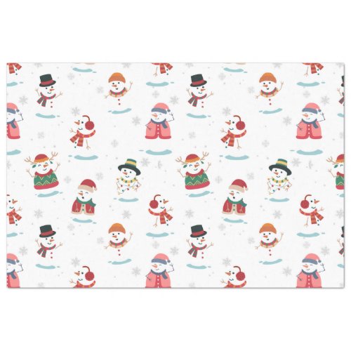 Christmas Snowmen Snowman Pattern Tissue Paper