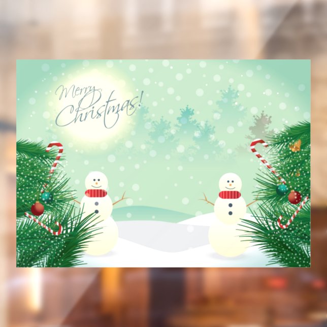 Christmas Snowmen Window Cling (Sheet 2)