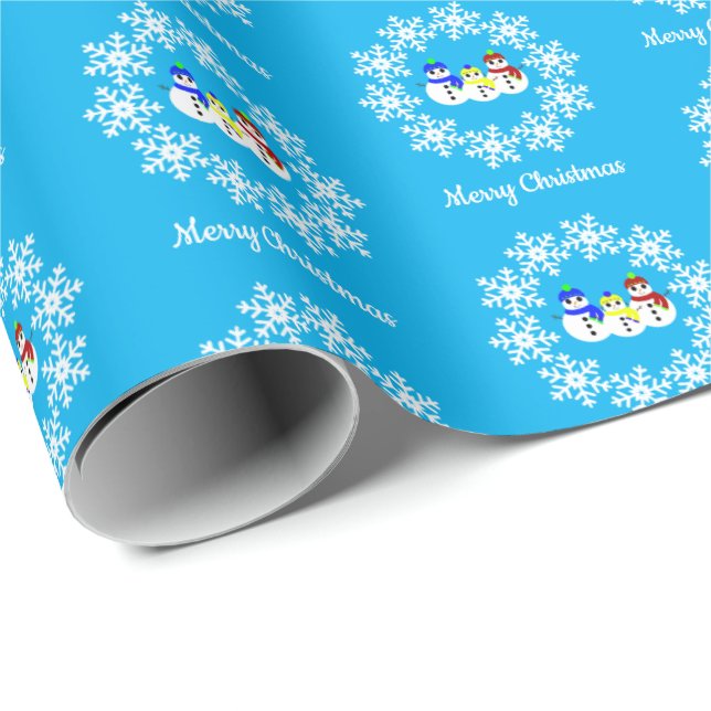 Christmas Snowmen Wrapping Paper (Roll Corner)