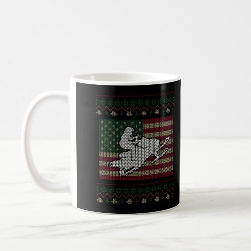 Christmas Snowmobile Usa Flag Ugly Sweater Snowmob Coffee Mug