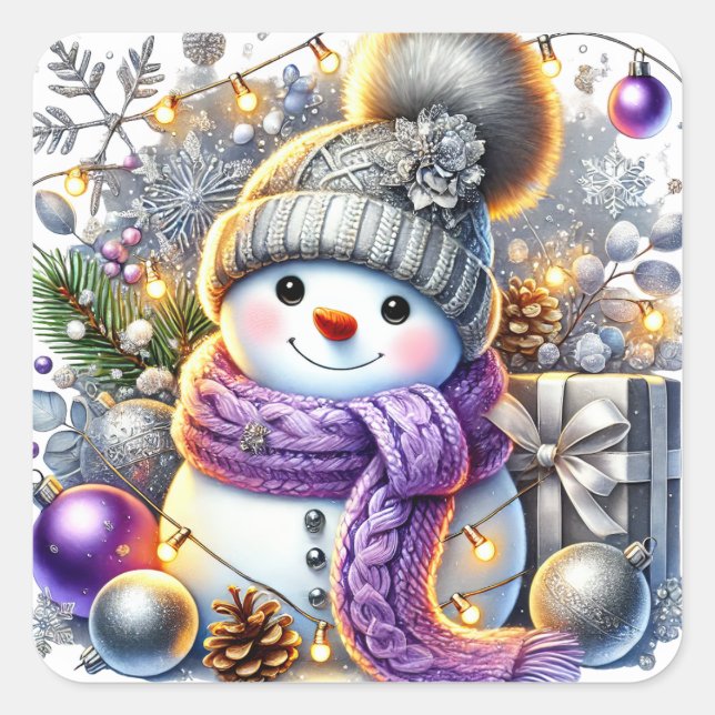 Christmas Snowpeople Stickers (Front)