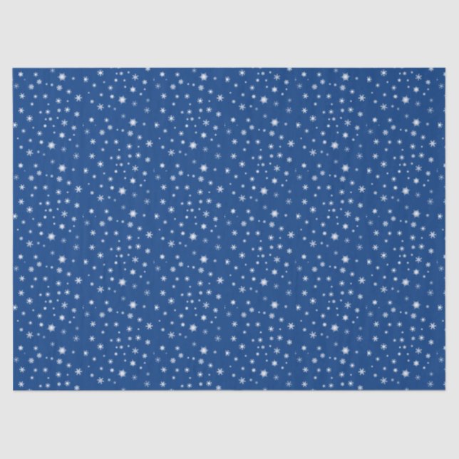 Christmas Snowy Blue Tissue Paper (Front)