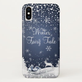 Christmas Snowy Fairy Tale Fantasy Forest iPhone XS Case