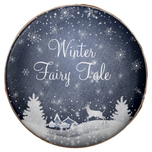 Christmas Snowy Fairy Tale Fantasy Forest Chocolate Covered Oreo