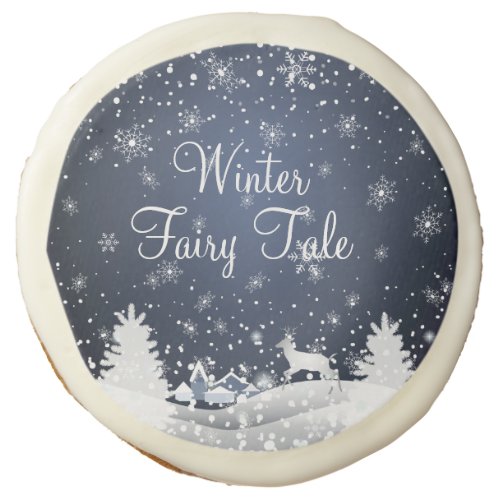 Christmas Snowy Fairy Tale Fantasy Forest Sugar Cookie