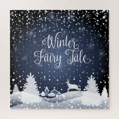 Christmas Snowy Fairy Tale Fantasy Forest Winter Jigsaw Puzzle