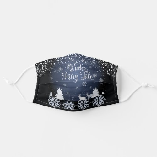 Christmas Snowy Fairy Tale Fantasy Winter Forest Adult Cloth Face Mask