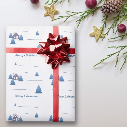 Christmas Snowy Landscape Wrapping Paper