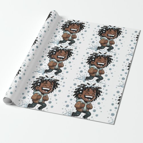 Christmas Snowy Laughter_Christmas Wrapping Paper
