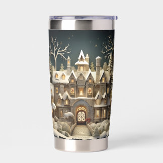 Christmas Snowy Manor Storybook Wonderland Insulated Tumbler