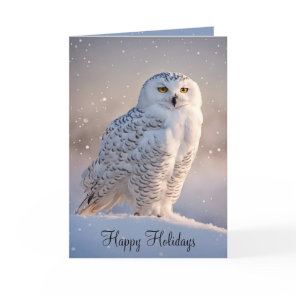 Christmas Snowy Owl Holiday Card