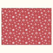 Christmas Snowy Red Tissue Paper