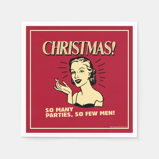 Christmas: So Many Parties, So Few Men Napkins (Front)