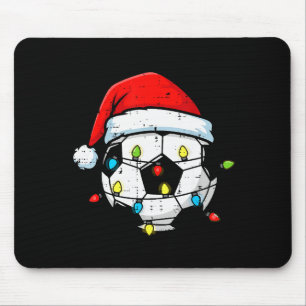 Christmas Soccer Ball Santa Xmas Football Srt Men Mouse Pad