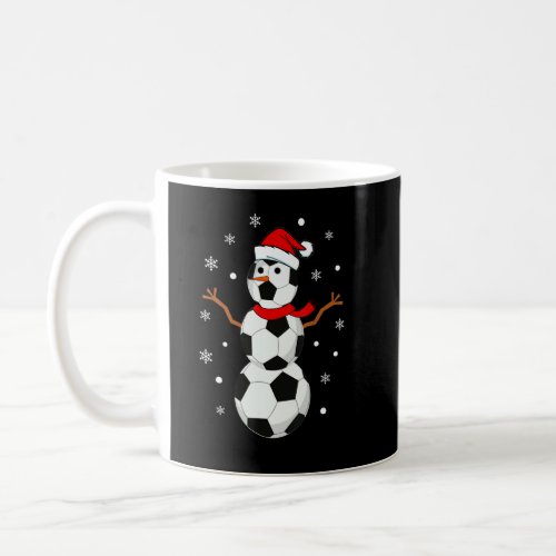 Christmas Soccer Ball Snowman Kids Christmas Socce Coffee Mug