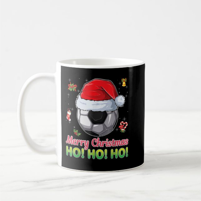 Christmas Soccer Ball Sport Xmas Boys Men Santa Sw Coffee Mug (Left)