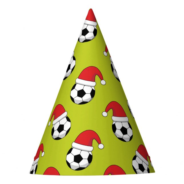 Christmas Soccer Ball With Santa Claus Hat Pattern (Front)