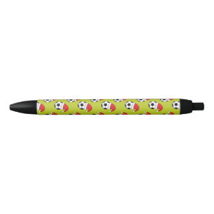 Christmas Soccer Ball With Santa Claus Hat Pattern Pen