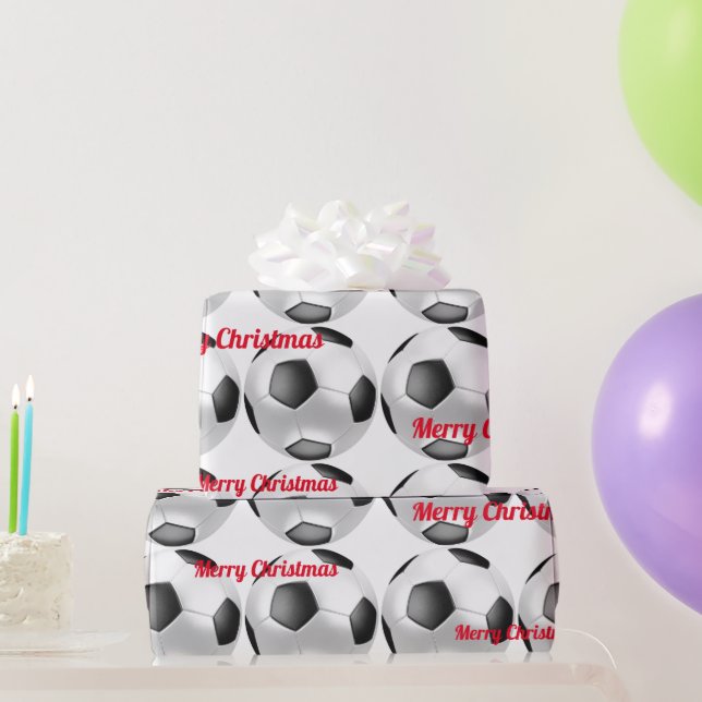 Christmas Soccer ball wrapping paper (Party Gifts)