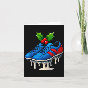 Christmas Soccer Cleats Ice Cream Drip Xmas Card