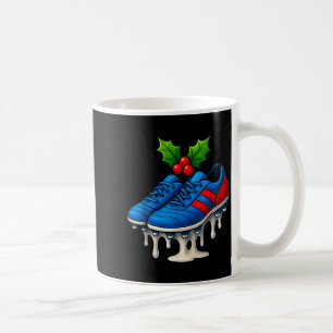 Christmas Soccer Cleats Ice Cream Drip Xmas Coffee Mug