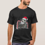 Christmas Soccer Goal Ball Lights Santa Xmas Kids  T-Shirt